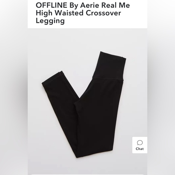 OFFLINE By Aerie Real Me High Waisted Crossover Legging, black, M - Picture 4 of 8